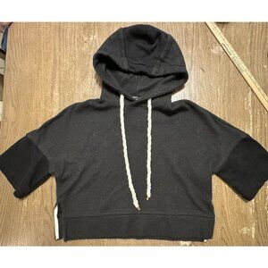 Twenty Montreal Pullover Hoodie Womens XS Short Sleeve Black Canada Oversized